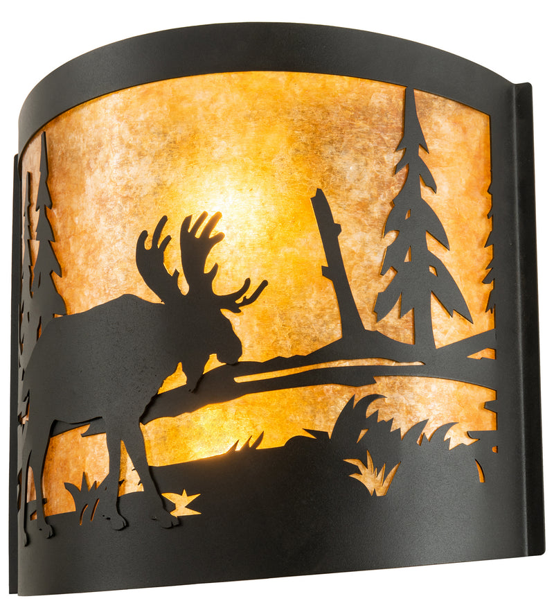 Meyda Tiffany 203179 Two Light Wall Sconce, Textured Black