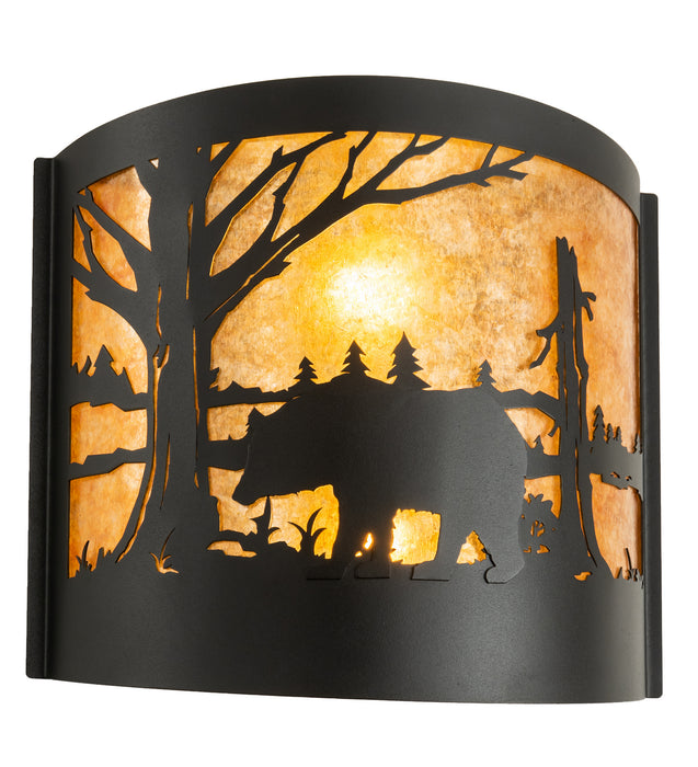 Meyda Tiffany 203180 Two Light Wall Sconce, Textured Black