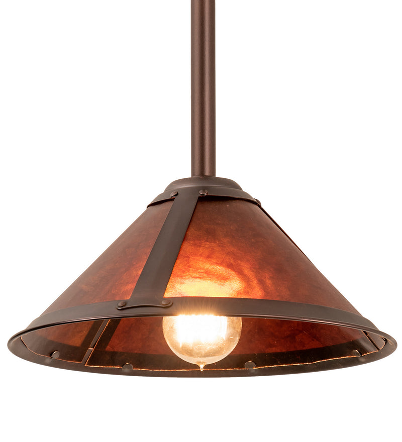 Meyda Tiffany 203679 One Light Pendant, Mahogany Bronze