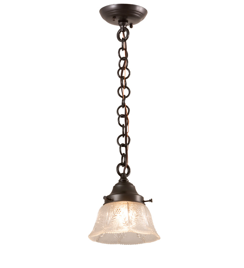 Meyda Tiffany 203680 One Light Mini Pendant, Craftsman Brown