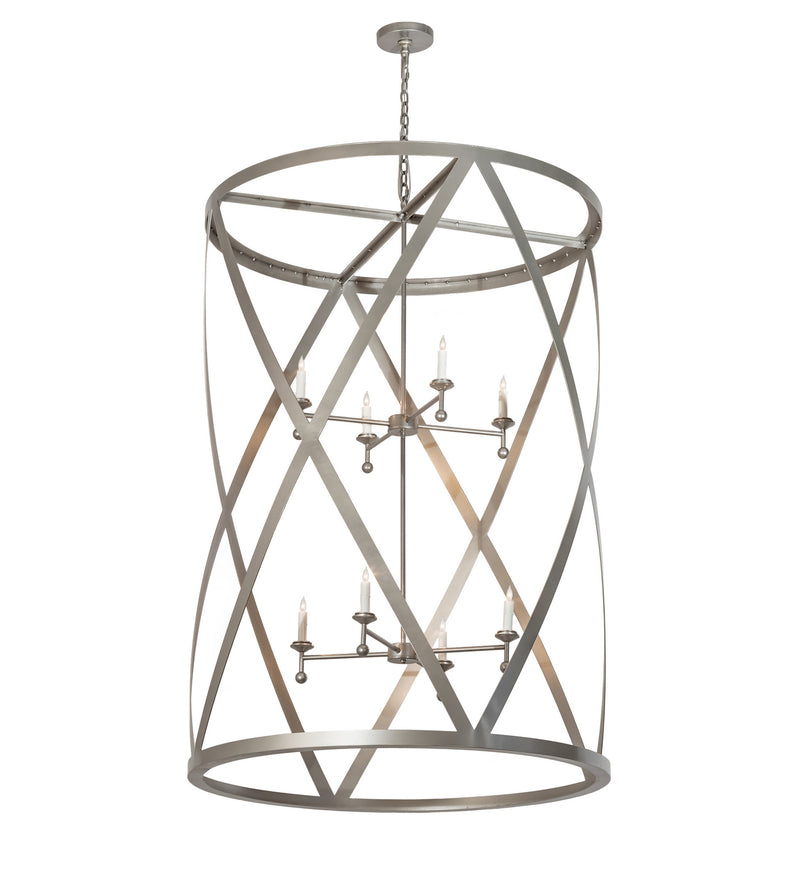 Meyda Tiffany 203720 Eight Light Pendant, Nickel Powder Coat