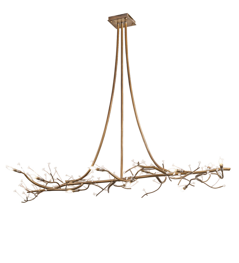 Meyda Tiffany 203772 LED Chandelier, Antique Hammer Gold