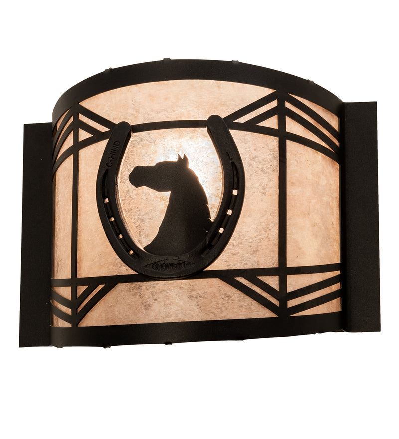 Meyda Tiffany 203963 One Light Wall Sconce, Textured Black