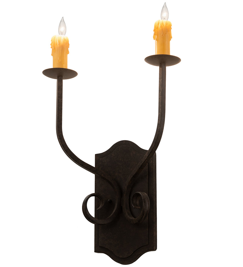 Meyda Tiffany 204028 Two Light Wall Sconce, Coffee Bean