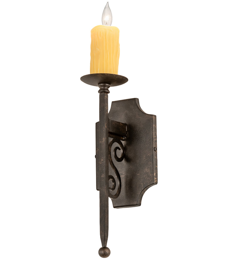 Meyda Tiffany 204194 One Light Wall Sconce, Chestnut