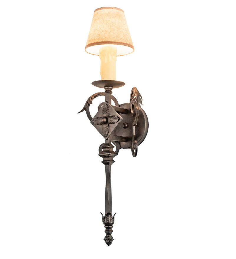 Meyda Tiffany 204199 One Light Wall Sconce, Chestnut