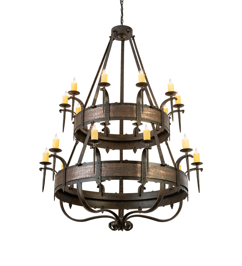 Meyda Tiffany 204204 20 Light Chandelier, Chestnut/Blackened Copper
