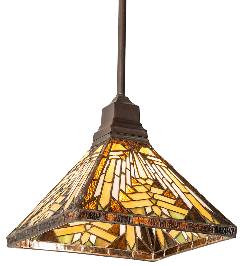 Meyda Tiffany 204245 One Light Pendant, Mahogany Bronze
