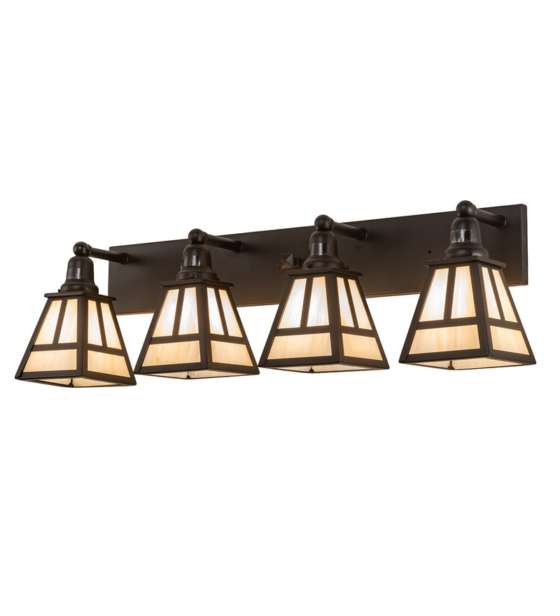 Meyda Tiffany 204408 Four Light Vanity Bar, Solar Black