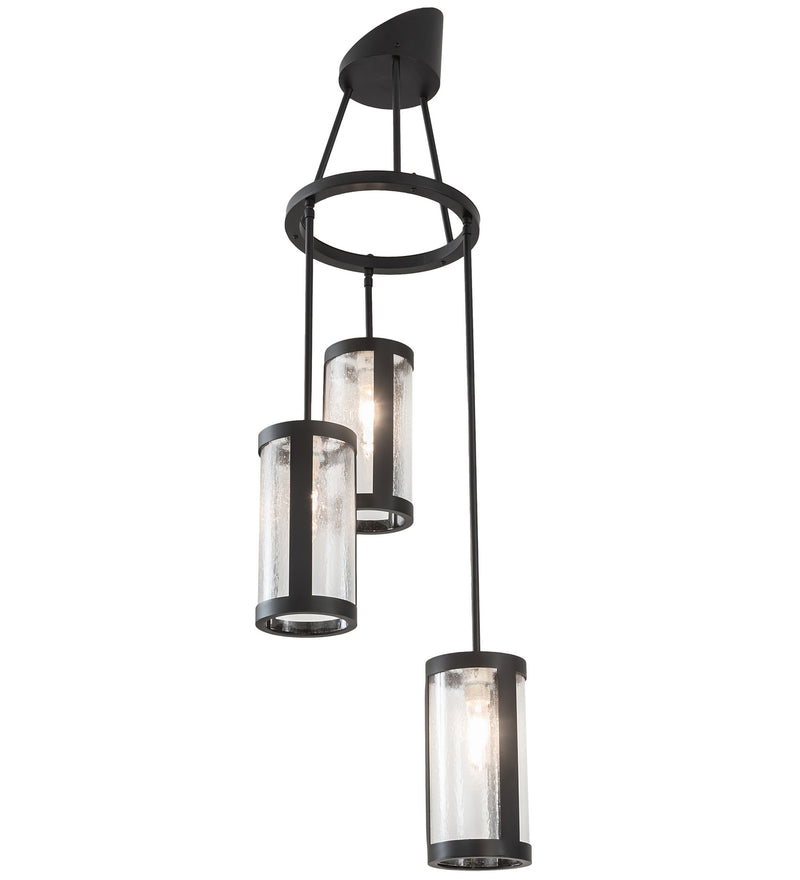 Meyda Tiffany 204512 Three Light Chandelier, Solar Black