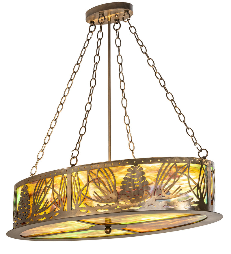 Meyda Tiffany 204569 Four Light Pendant, Antique Copper