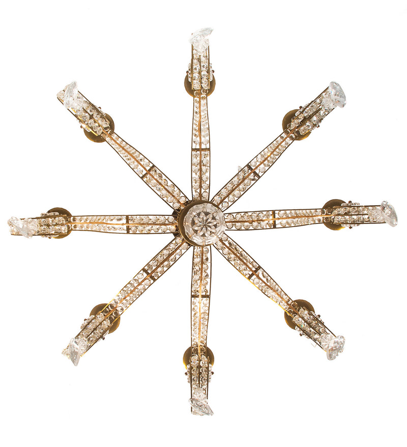 Meyda Tiffany 204918 Eight Light Chandelier, Transparent Gold