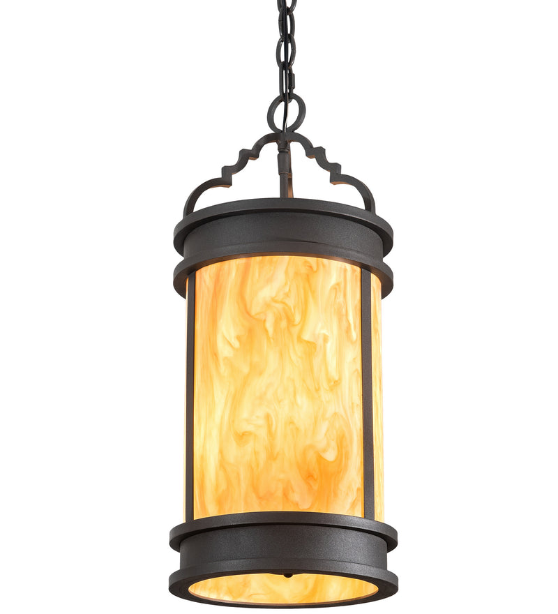 Meyda Tiffany 205082 Three Light Pendant, Wrought Iron