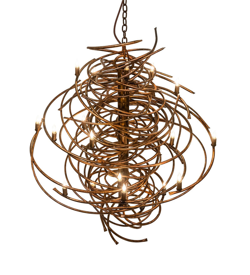 Meyda Tiffany 205191 20 Light Chandelier, Aged Gilded Gold