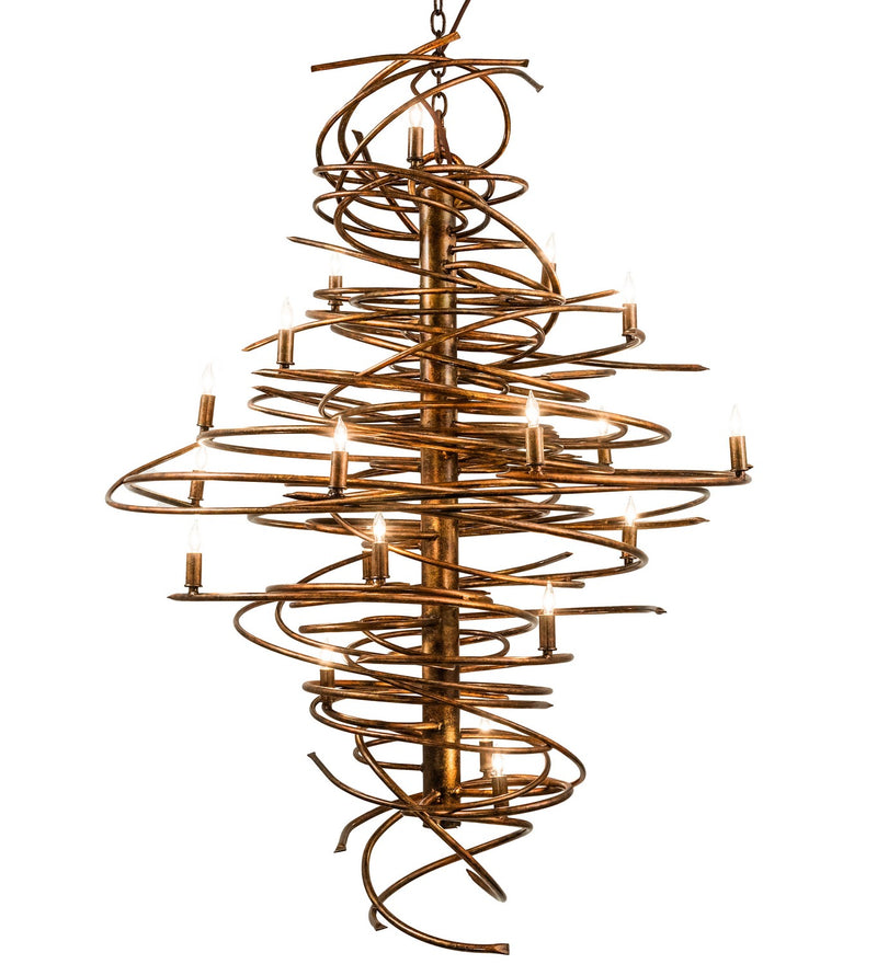 Meyda Tiffany 205191 20 Light Chandelier, Aged Gilded Gold