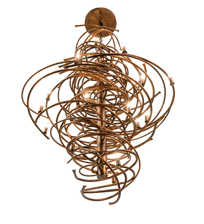 Meyda Tiffany 205191 20 Light Chandelier, Aged Gilded Gold