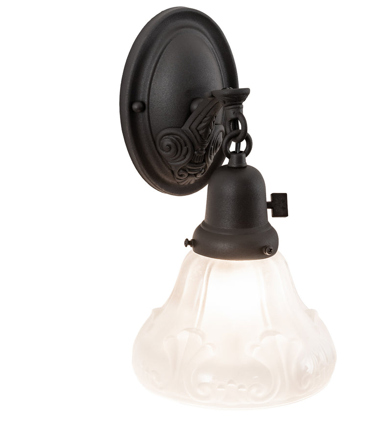 Meyda Tiffany 205265 One Light Wall Sconce, Wrought Iron