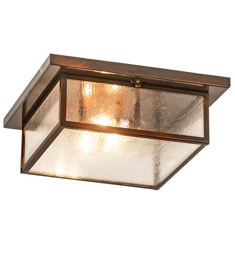 Meyda Tiffany 210231 Three Light Flushmount, Old Copper Pot