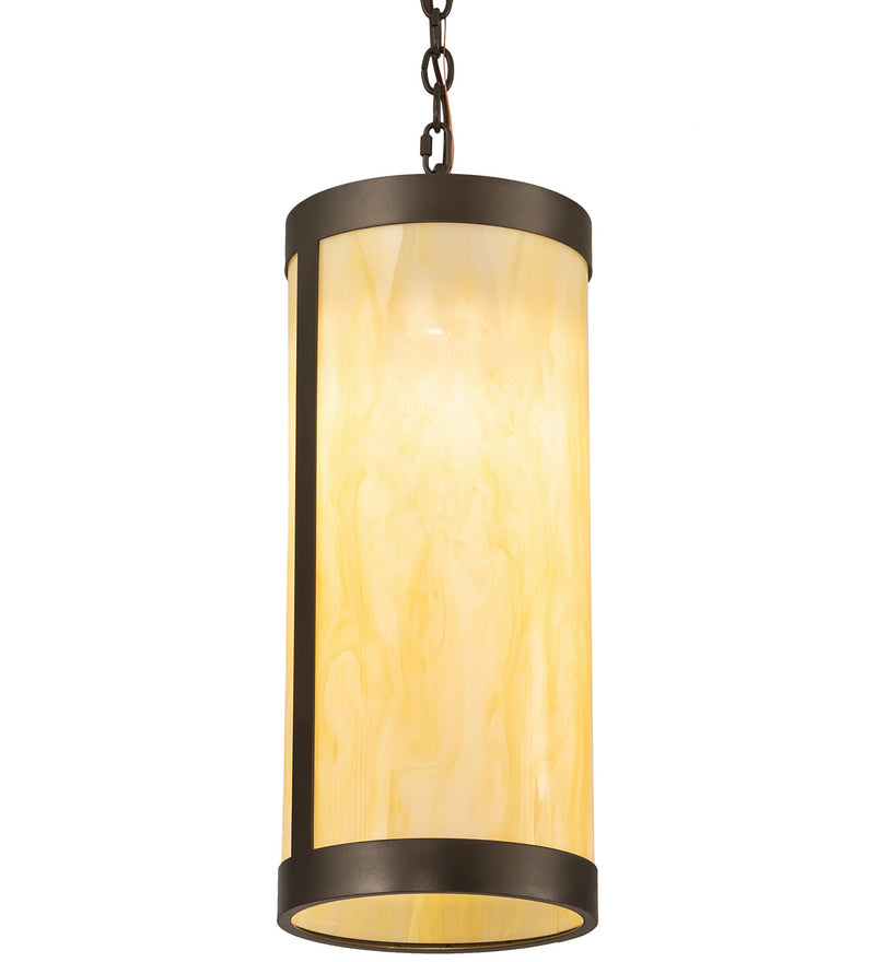 Meyda Tiffany 210237 One Light Pendant, Exterior Oil Rubbed Bronze