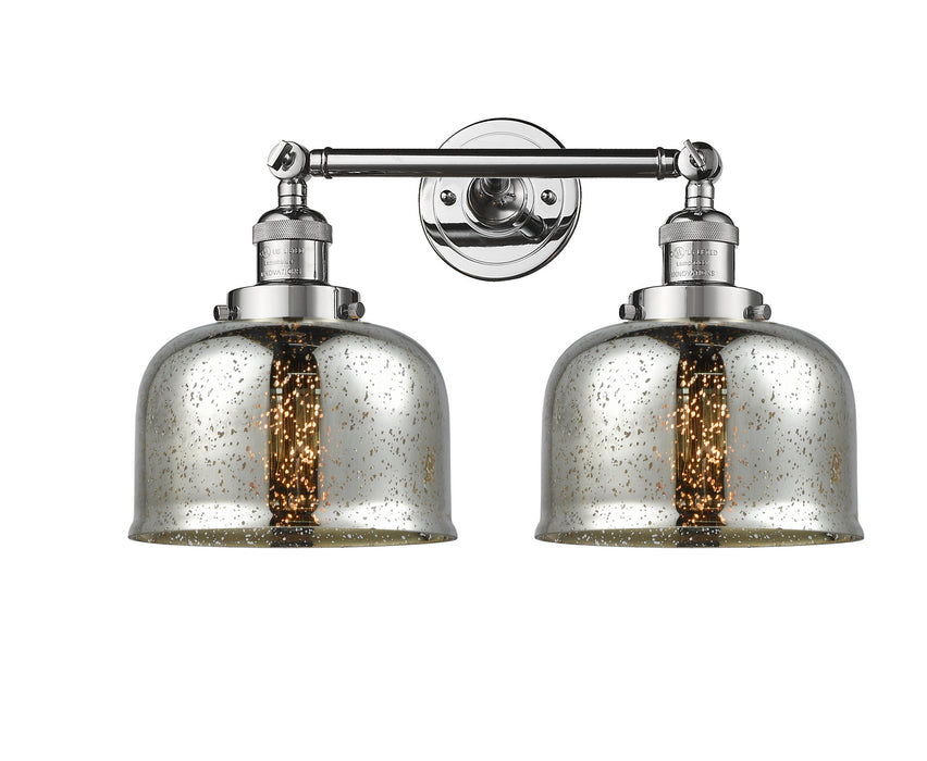 Innovations 208-PC-G78 Two Light Bath Vanity, Polished Chrome