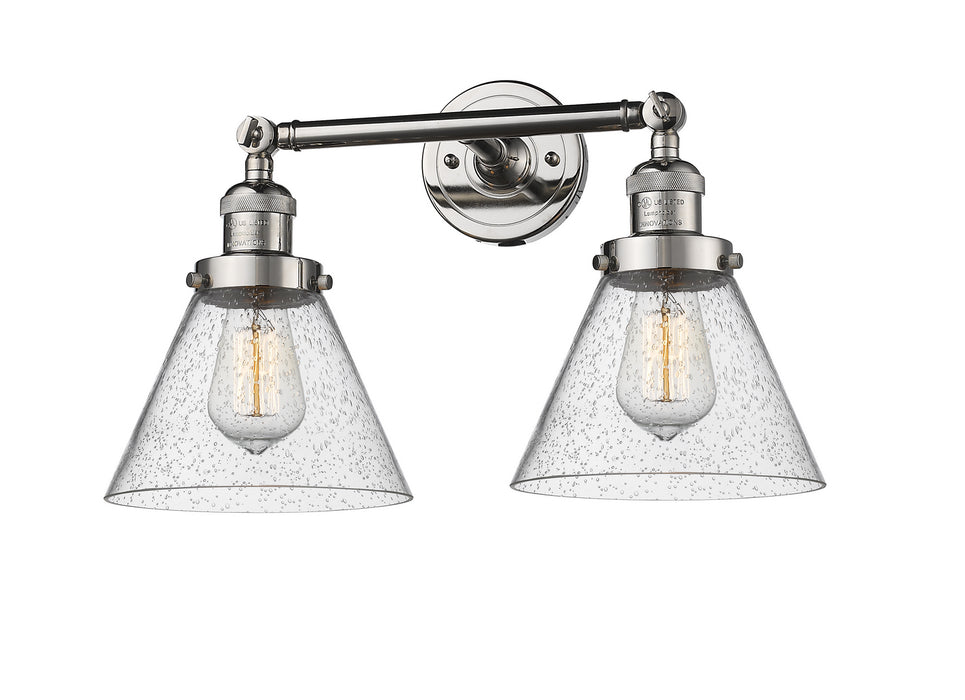 Innovations 208-PN-G44 Two Light Bath Vanity, Polished Nickel