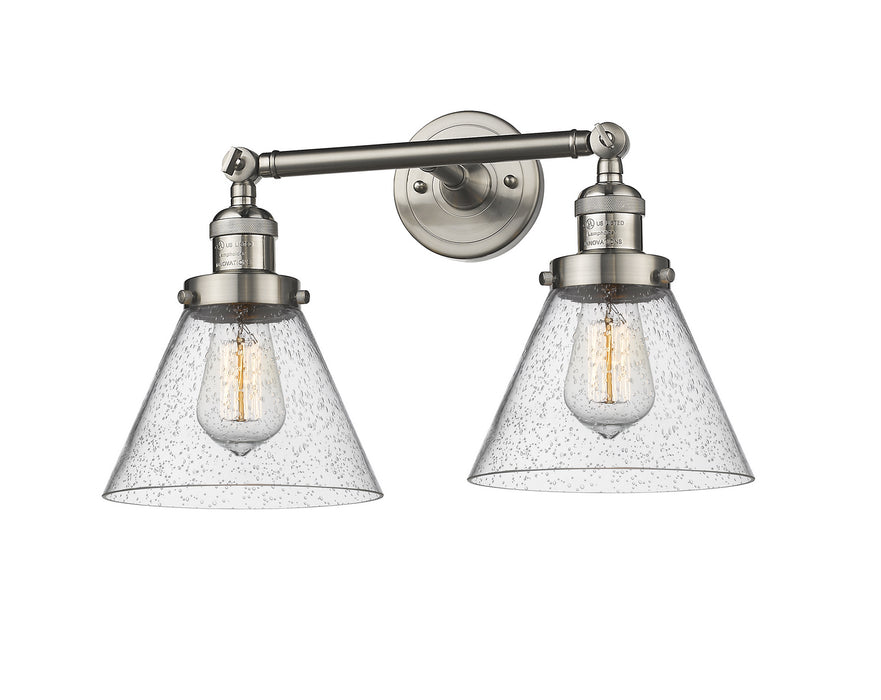 Innovations 208-SN-G44 Two Light Bath Vanity, Brushed Satin Nickel