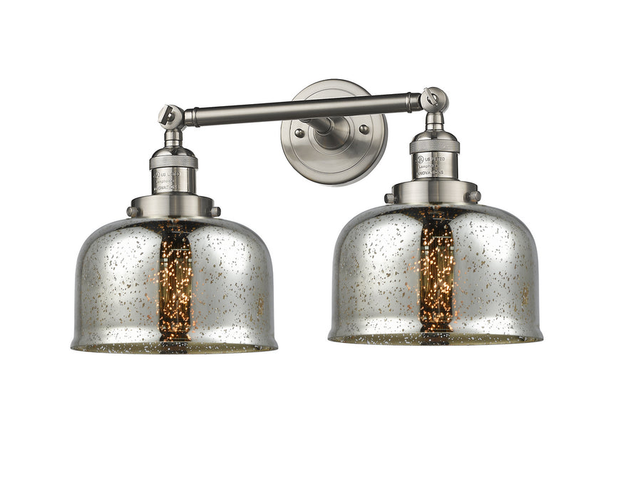 Innovations 208-SN-G78 Two Light Bath Vanity, Brushed Satin Nickel