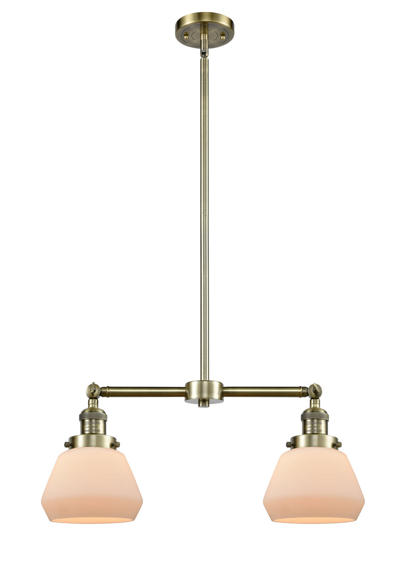 Innovations 209-AB-G171 Two Light Island Pendant, Antique Brass