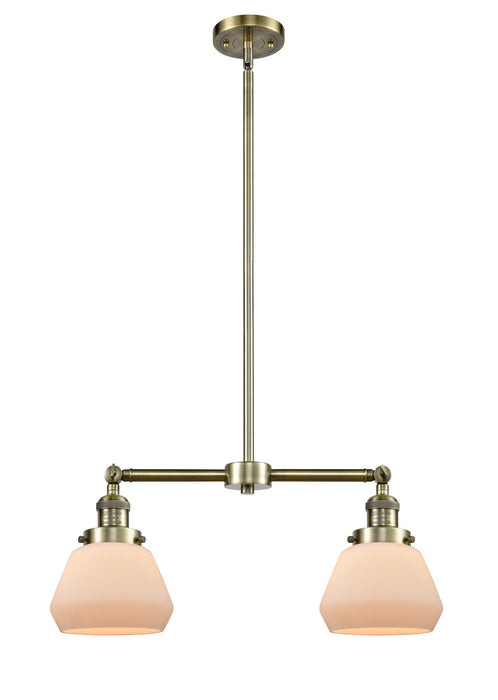 Innovations 209-AB-G171 Two Light Island Pendant, Antique Brass