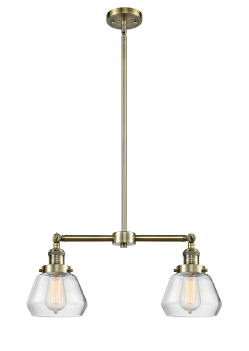 Innovations 209-AB-G172 Two Light Island Pendant, Antique Brass