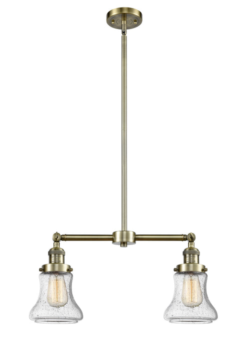 Innovations 209-AB-G194 Two Light Island Pendant, Antique Brass