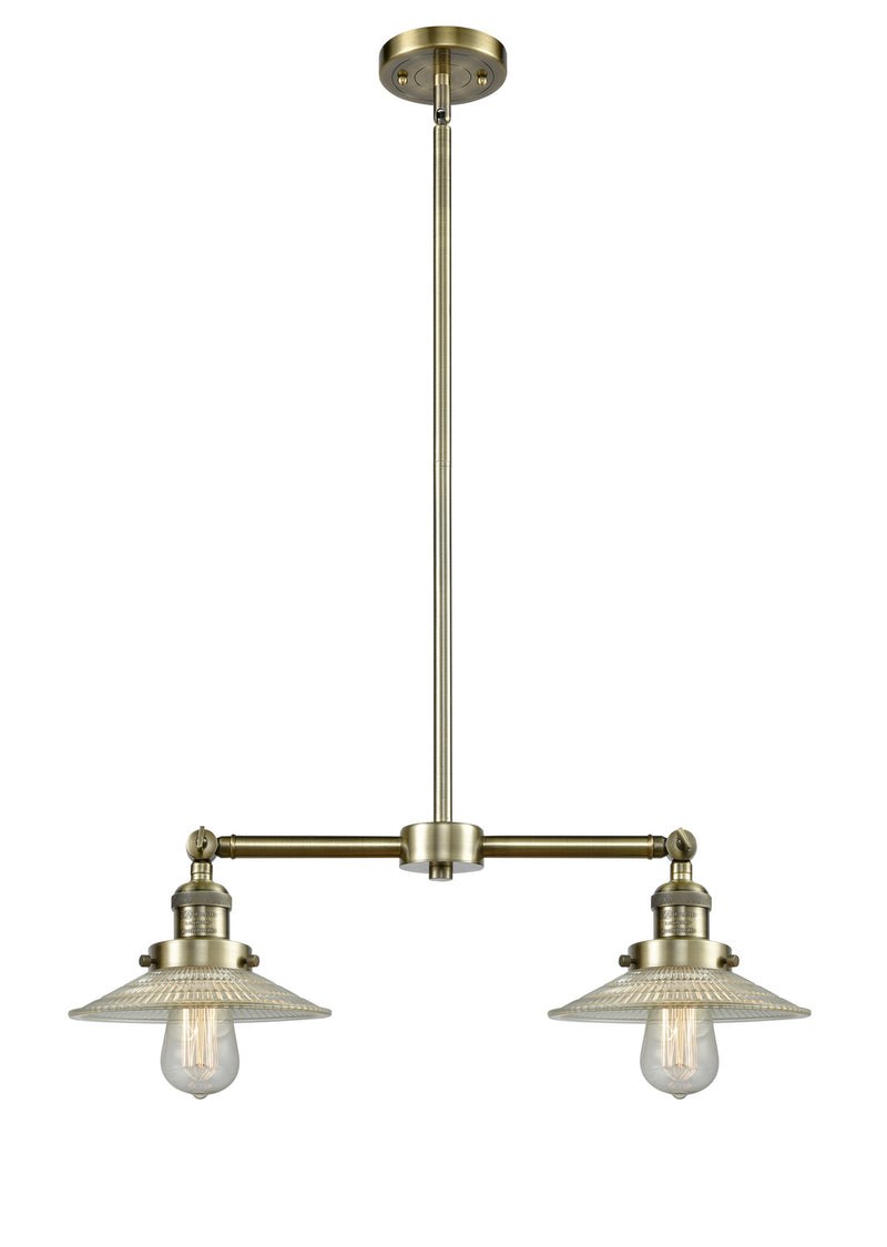 Innovations 209-AB-G2 Two Light Island Pendant, Antique Brass