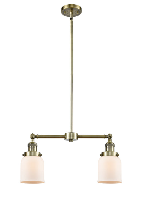 Innovations 209-AB-G51 Two Light Island Pendant, Antique Brass
