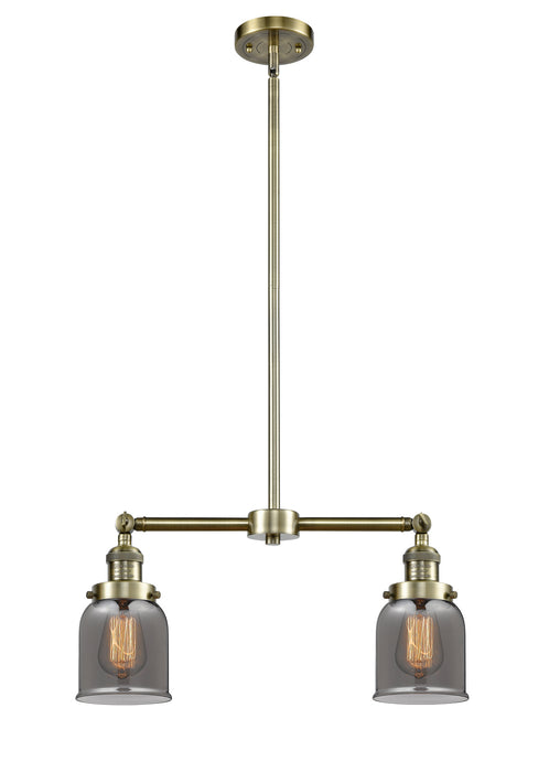 Innovations 209-AB-G53 Two Light Island Pendant, Antique Brass
