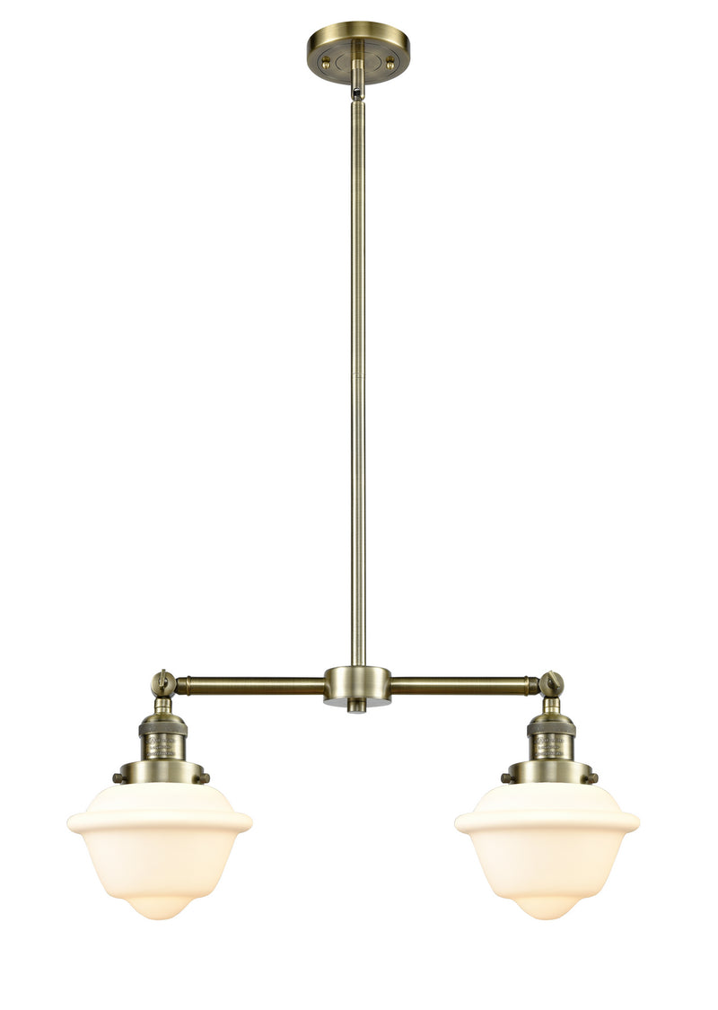 Innovations 209-AB-G531 Two Light Island Pendant, Antique Brass
