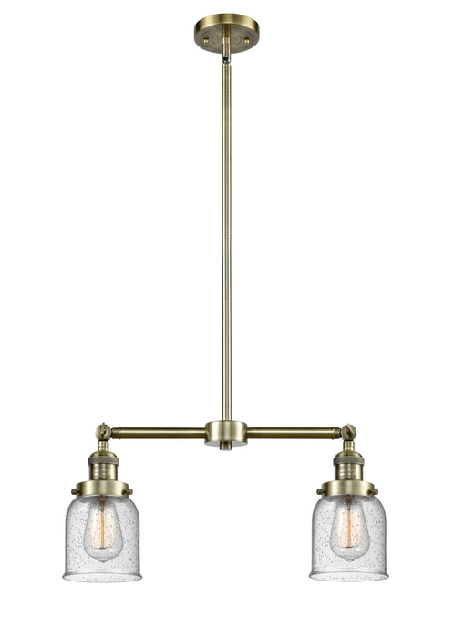 Innovations 209-AB-G54 Two Light Island Pendant, Antique Brass