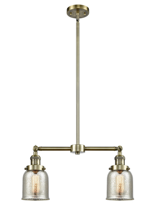 Innovations 209-AB-G58 Two Light Island Pendant, Antique Brass