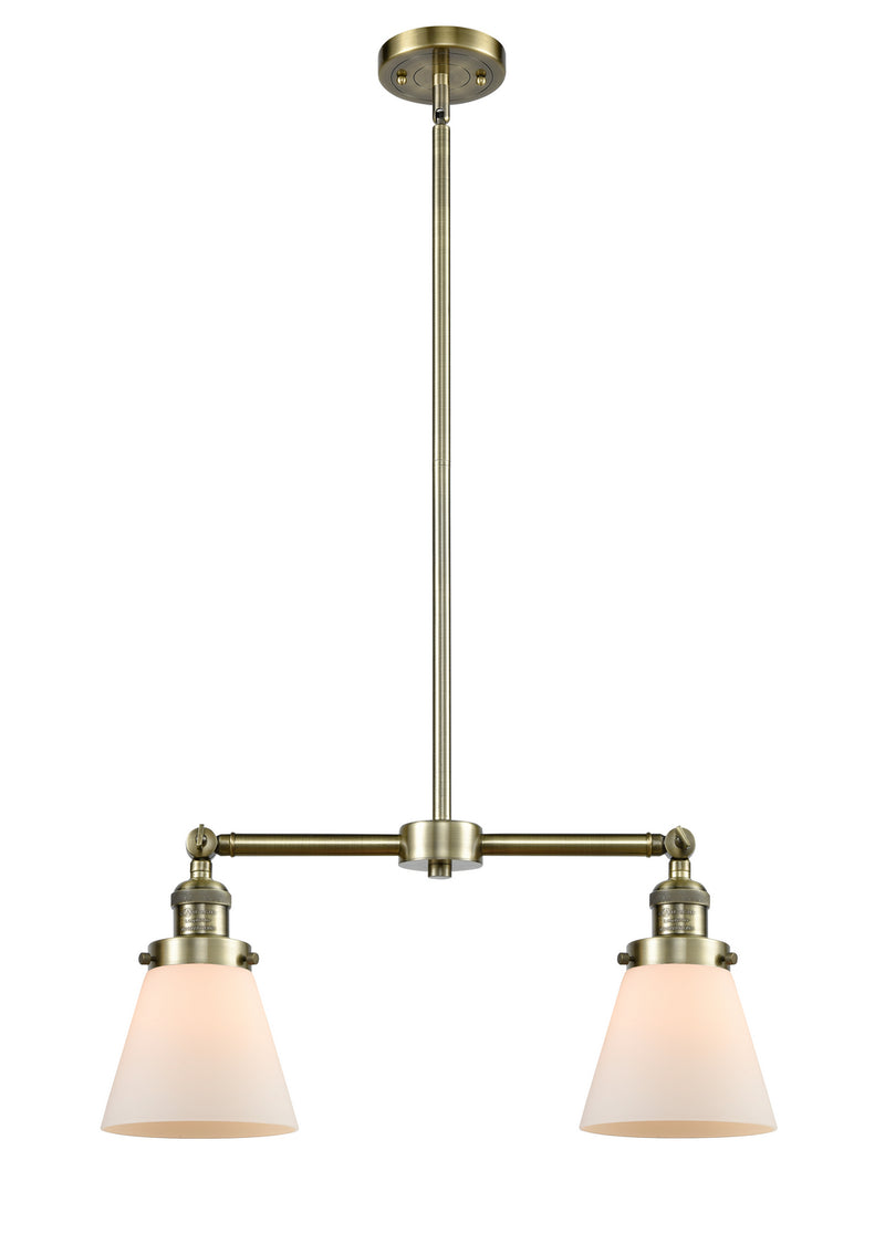 Innovations 209-AB-G61 Two Light Island Pendant, Antique Brass