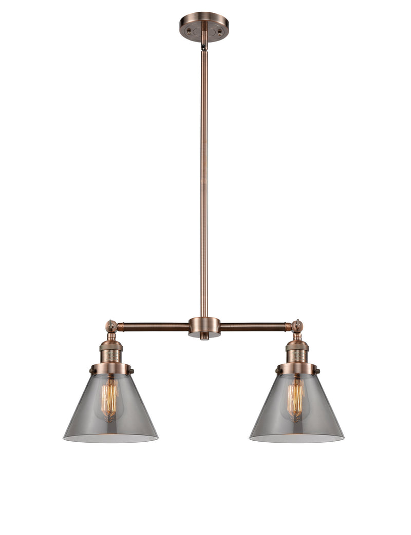 Innovations 209-AC-G43-LED LED Island Pendant, Antique Copper