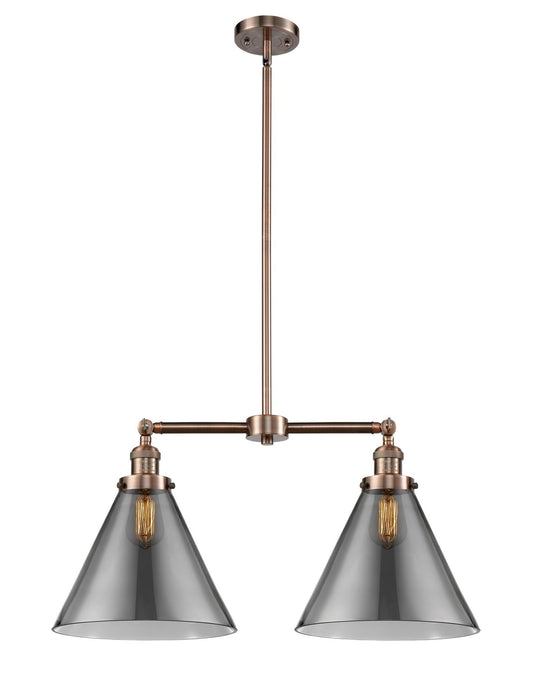 Innovations 209-AC-G43-L-LED LED Island Pendant, Antique Copper