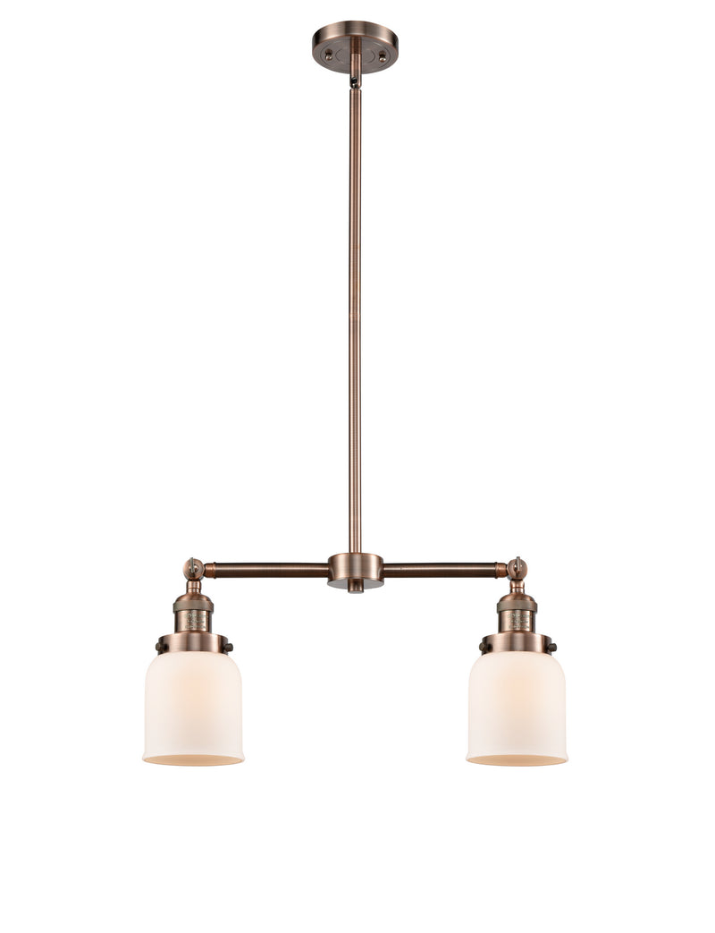 Innovations 209-AC-G51 Two Light Island Pendant, Antique Copper