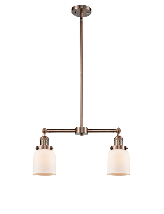 Innovations 209-AC-G51 Two Light Island Pendant, Antique Copper