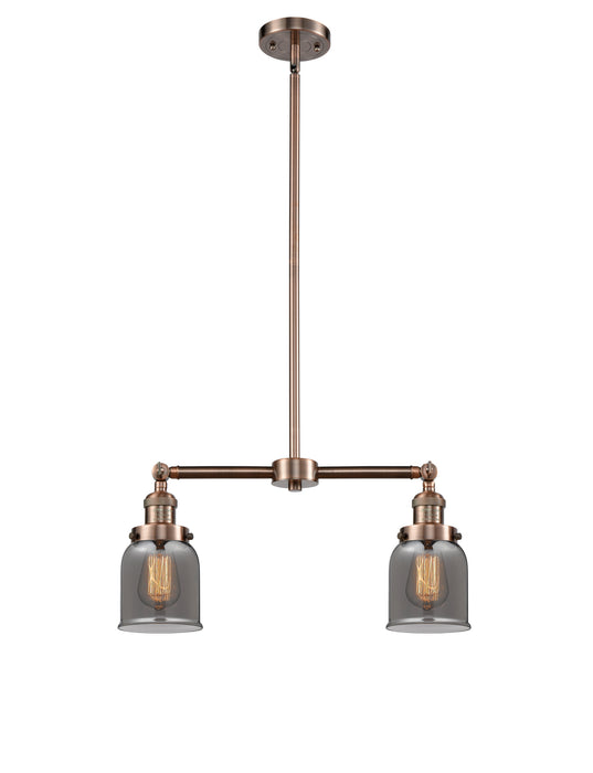 Innovations 209-AC-G53 Two Light Island Pendant, Antique Copper