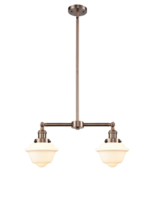 Innovations 209-AC-G531 Two Light Island Pendant, Antique Copper