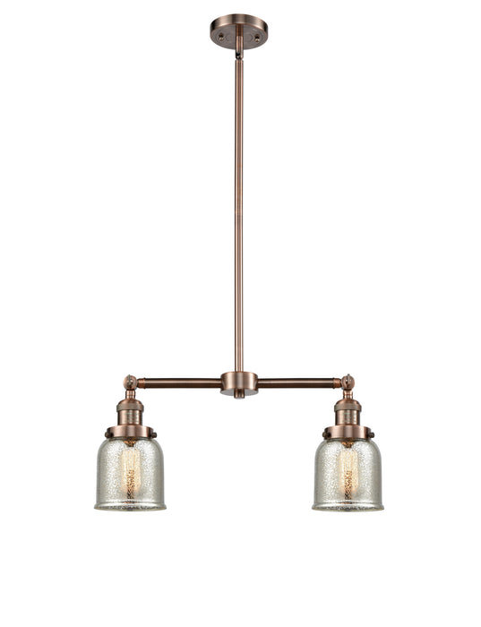 Innovations 209-AC-G58 Two Light Island Pendant, Antique Copper