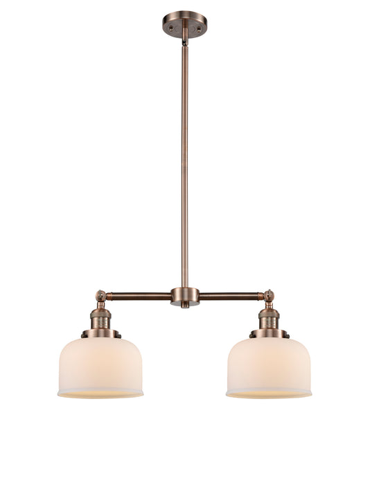 Innovations 209-AC-G71 Two Light Island Pendant, Antique Copper