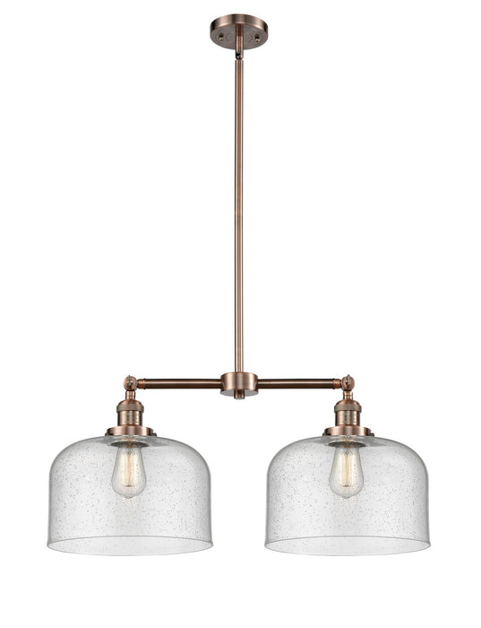 Innovations 209-AC-G74-L-LED LED Island Pendant, Antique Copper