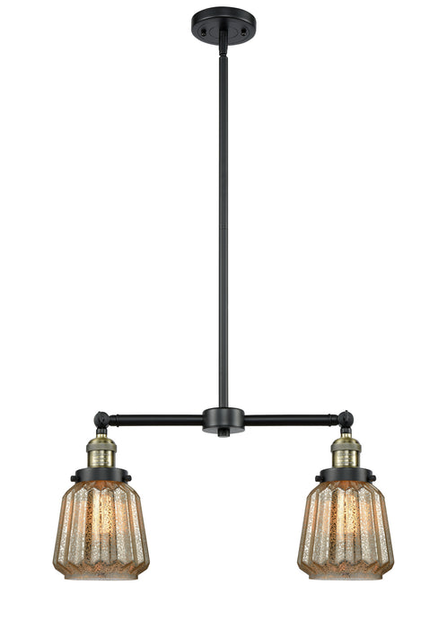 Innovations 209-BAB-G146 Two Light Island Pendant, Black Antique Brass