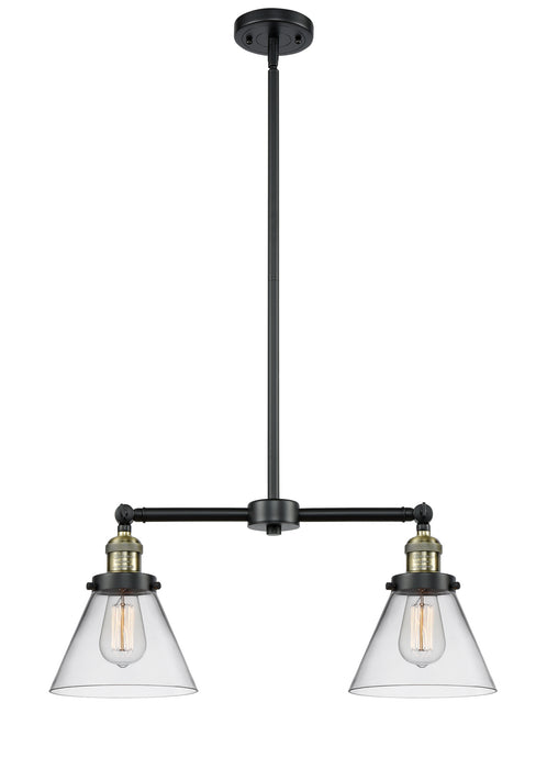 Innovations 209-BAB-G42 Two Light Island Pendant, Black Antique Brass