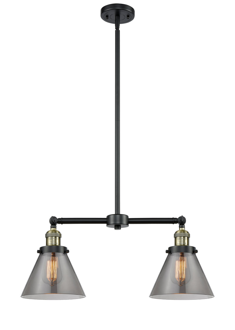 Innovations 209-BAB-G43 Two Light Island Pendant, Black Antique Brass